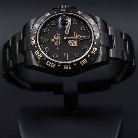 rolex explorer black pvd|custom black rolex watches.